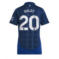 Maglia Calcio Manchester United Diogo Dalot #20 Seconda Divisa Donna 2024-25 Manica Corta